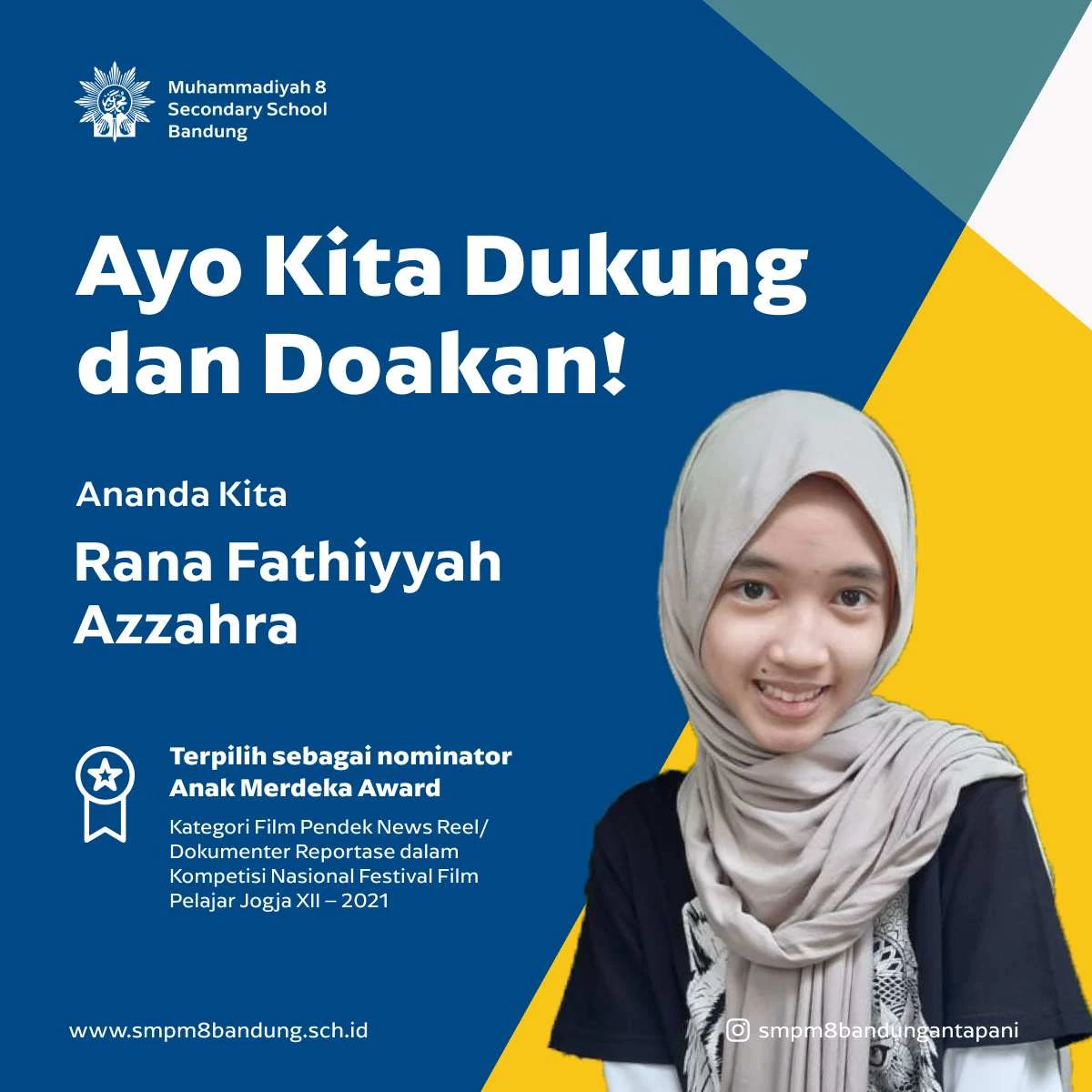 Rana Fathiyyah Azzahra, Siswi SMPM 8 Bandung yang Jadi Duta U-Report UNICEF Indonesia