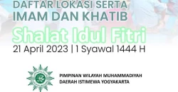 Jadwal Imam dan Khatib &#8216;Idul Fitri 1444H/2023M Kabupaten Kulonprogo