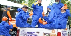 MCCC dan Aktivis Muhammadiyah Sleman Lakukan Penyemprotan Disinfektan