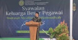 Syawalan Di Muallimin, Ketua PDM Tegal Beri Tausiyah Pasca Ramadhan